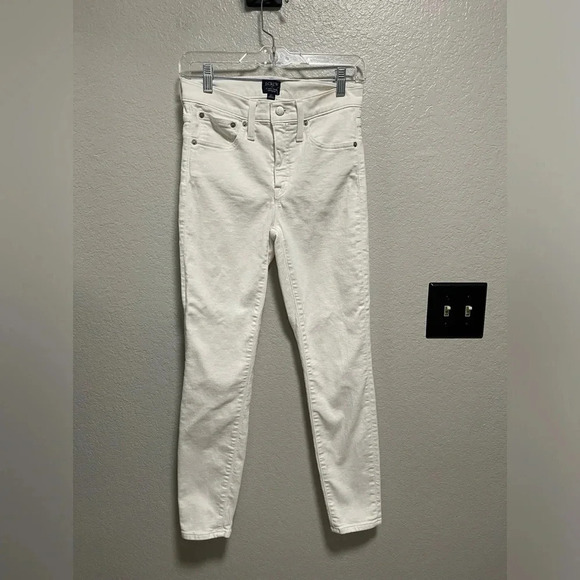 NWOT J.Crew White 9 inch mid rise skinny jeans size 27 - Picture 1 of 4